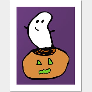 Haunted pumpkin Posters and Art